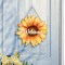 12" Sunflower Welcome Wood Door Hanger – Large Wooden Flower Sign for Summer Front Door, Porch, or Home Wall Decor